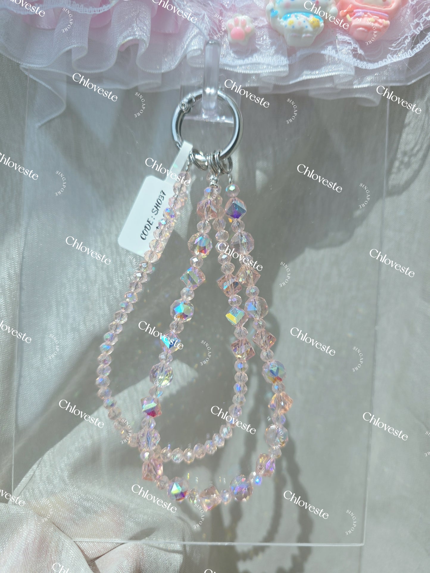 (SH037) Pink Blinks Phone Strap