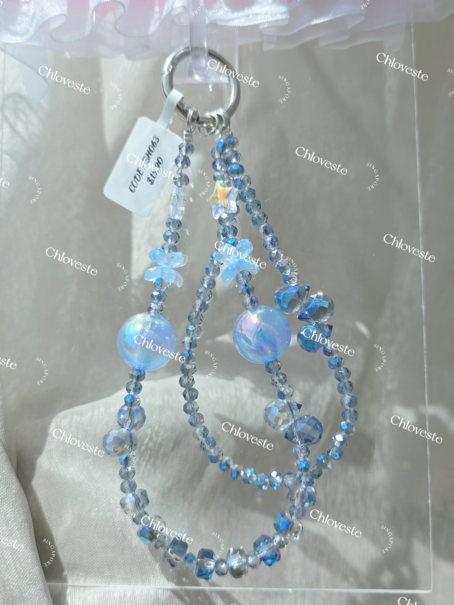 (SH063) Blue sea phone strap