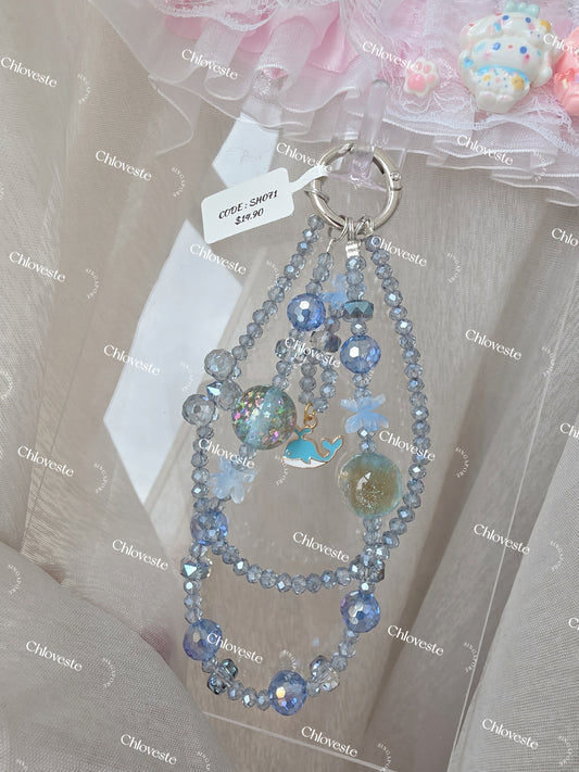 (SH071) Blue Whale phone strap