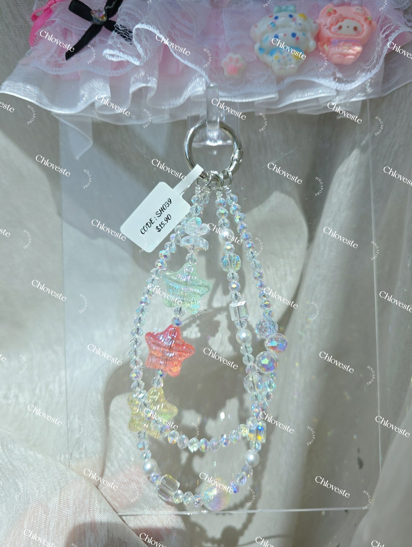 (SH039) Triple Star Phone Strap