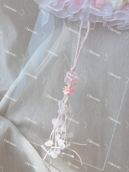 Handmade raw crystal strap