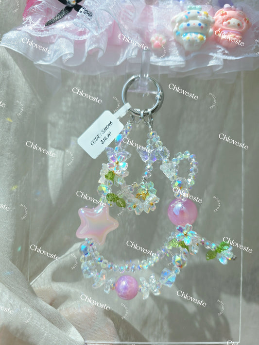 (SH046) Star flower phone strap