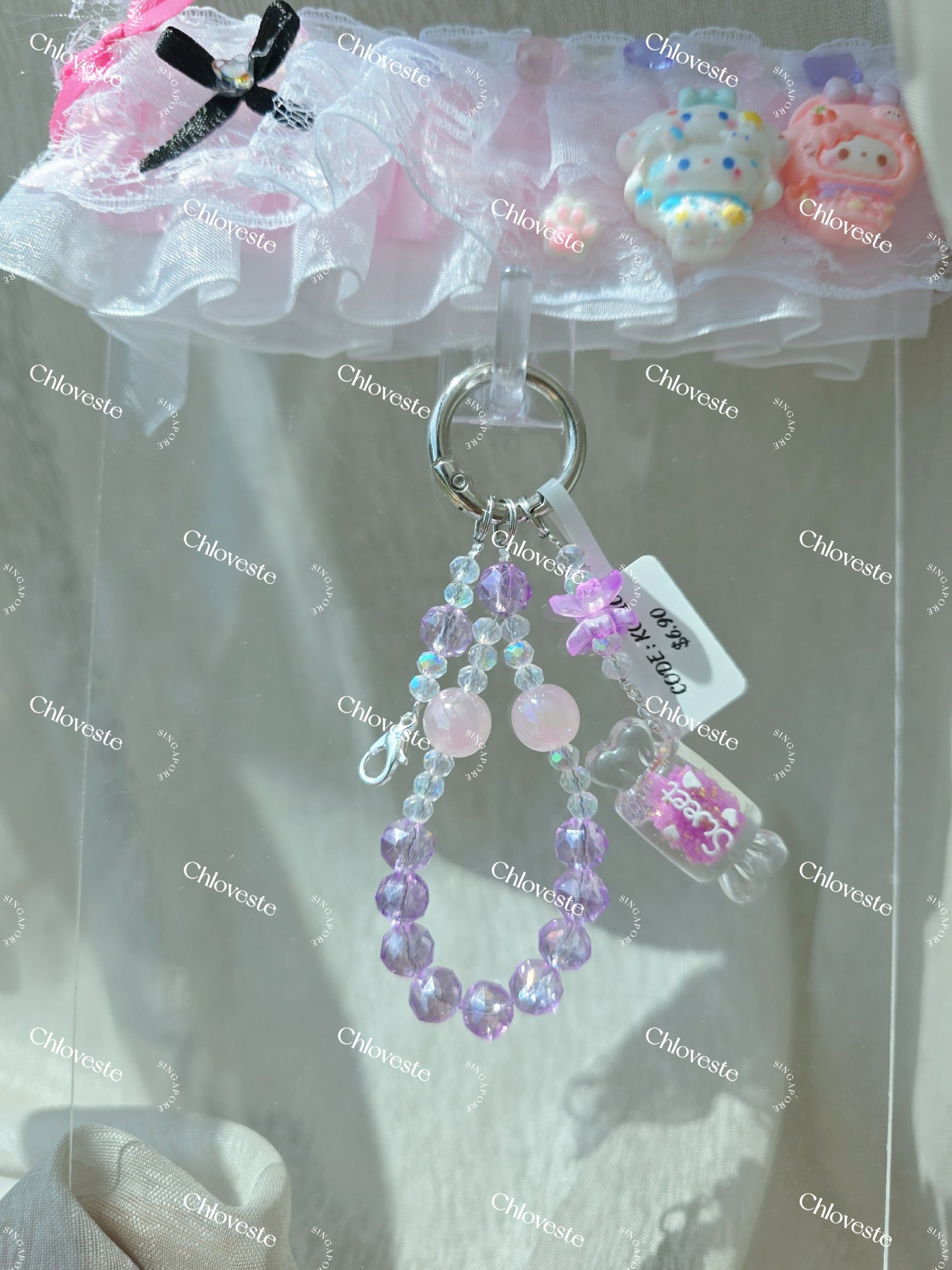 (KS022) Purple sweet candy keychain