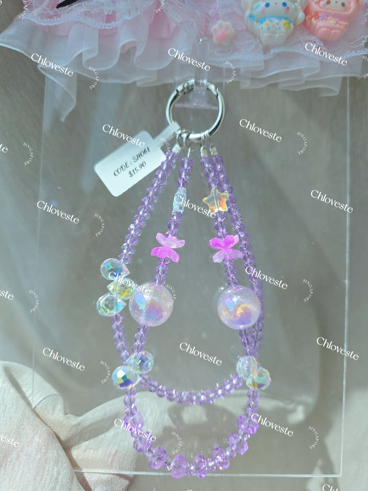(SH061) Purple heidi phone strap