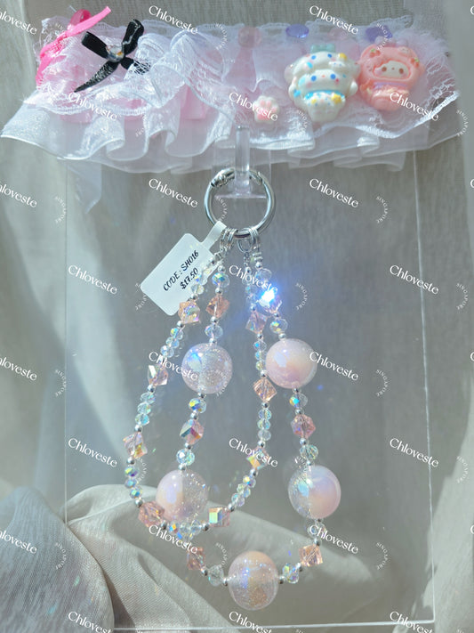 (SH016) Pink high quality heidi phone strap
