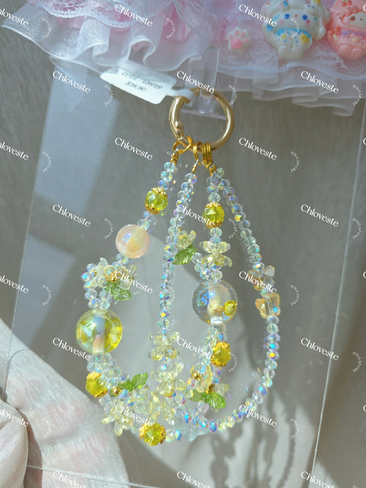 (GH019) Yellow x gold phone strap