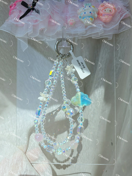 (SH042) Blue cloud blinks Phone strap
