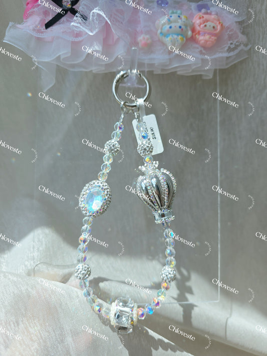 (PS003) Premium silver blink hot air balloon phone strap