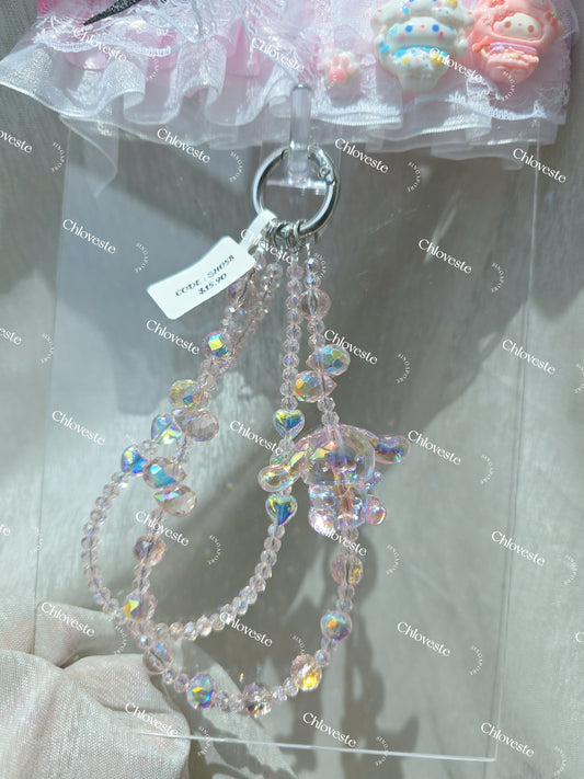 (SH058) Pink Transparent Cinnamoroll Phone Strap