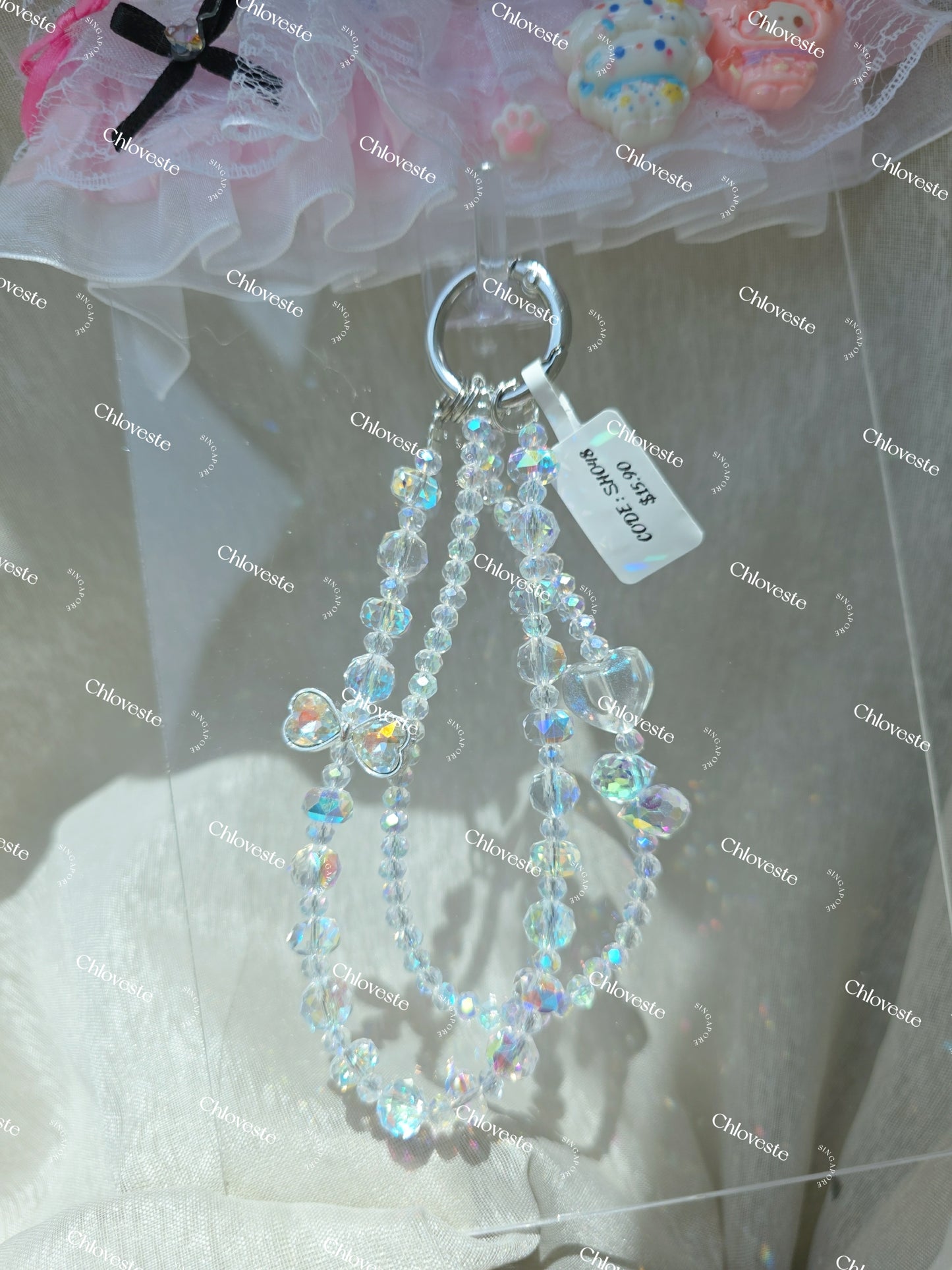 (SH048) Ribbion Blink heart strap